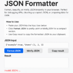 JSON Formatter