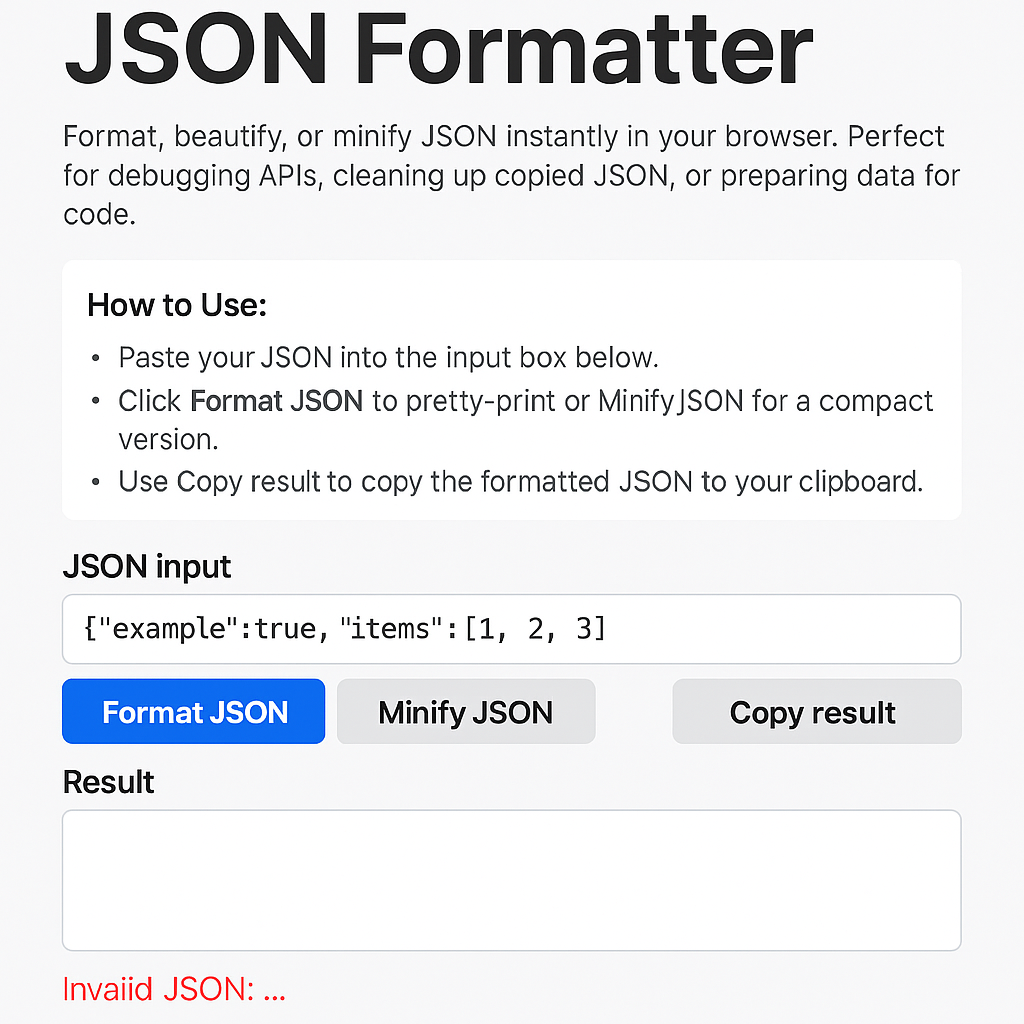 JSON Formatter