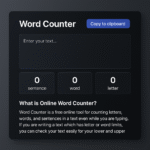 word and letter counter