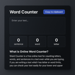 word and letter counter